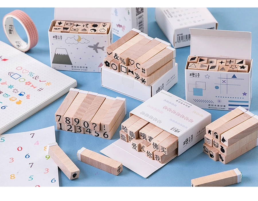 Винтажная серия деревянных штампов DIY, деревянные и резиновые штампы для скрапбукинга, канцелярские товары, стандартный штамп для скрапбукинга