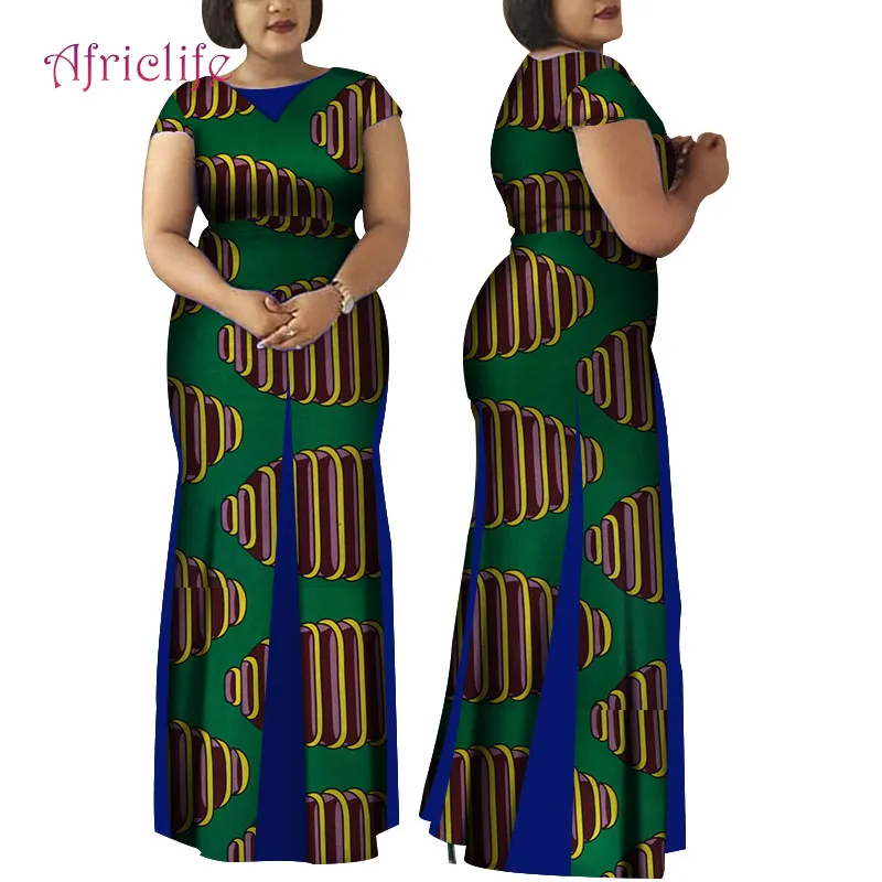 Женское Африканское платье Bazin Riche, Африканское платье, Новое поступление, женское длинное платье-Русалка из чистого хлопка, большие размеры, WY4148