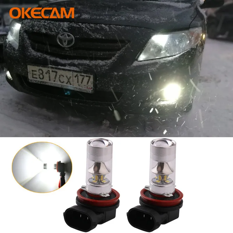 2x H8 H11 Светодиодный 2835 20SMD Противотуманные фары DRL автомобильные для Toyota Corolla Camry