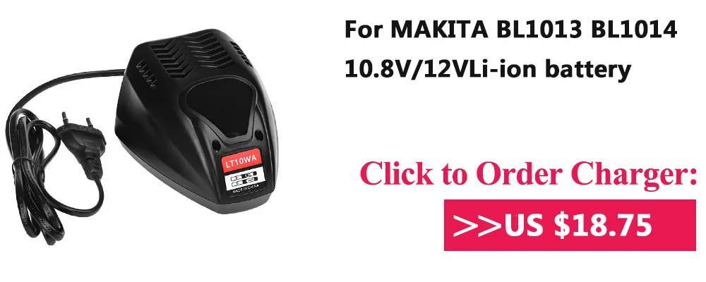 10,8 В Замена для MAKITA 1.5Ah BL1013 194550-6 194551-4 TD090D, TD090DWX, TD090DWXW электроинструменты литиевая батарея