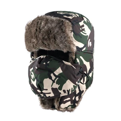 snow camo winter hat