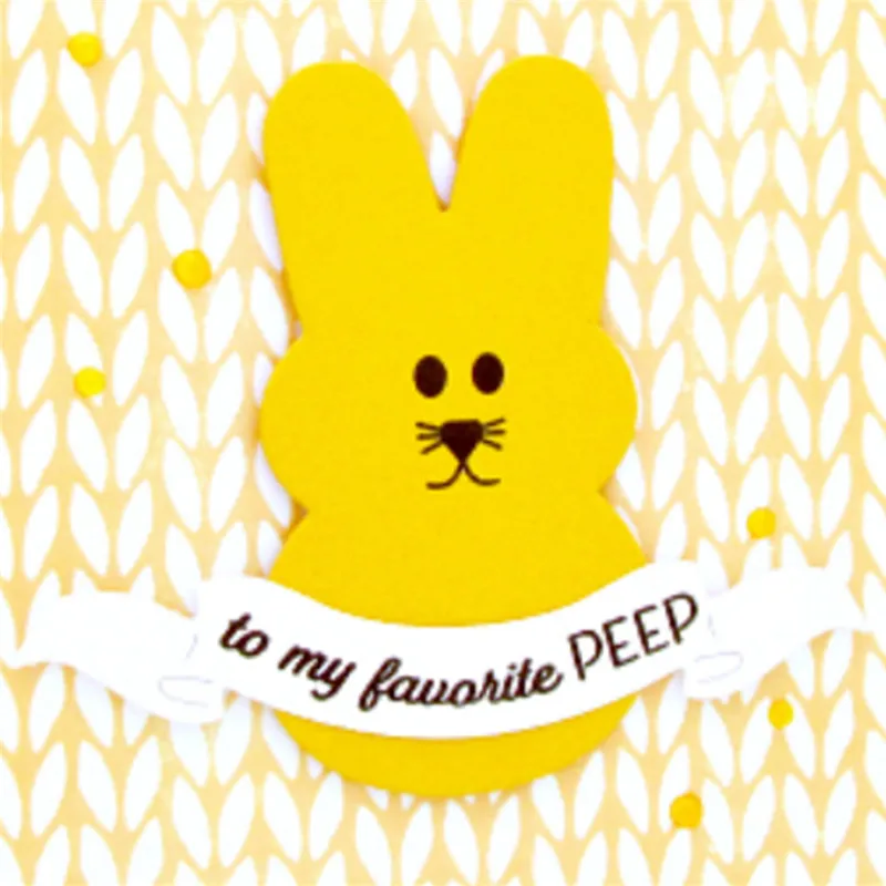 

Naifumodo Dies Cutting Bunny Rabbit 2Pcs/lot Metal Cutting Dies Scrapbooking for Card DIY Embossing Cuts Die New Craft Template