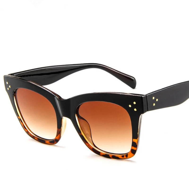 Модные женские солнцезащитные очки "кошачий глаз", леопардовые, брендовые, дизайнерские, Ретро стиль, женские, квадратные, солнцезащитные очки, Oculos De Sol feminino UV400