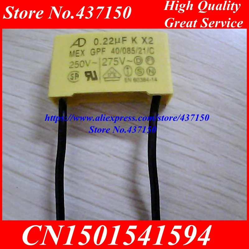 Plomo fabricante AD 224K 275V 0,22 K X2 condensador de seguridad 224|x2 safety capacitorcapacitor 224 - AliExpress