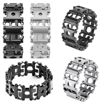 

Hot 29 In 1 Multi-function Wearable Tread Bracelet Strap Multi-function Screwdriver Outdoor Emergency Kit Multi Tool