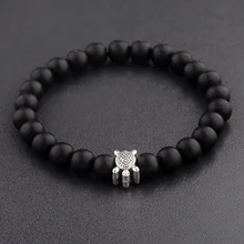Pulseira de couro preto e branco pulseira de couro pulseira de couro de couro preto e branco