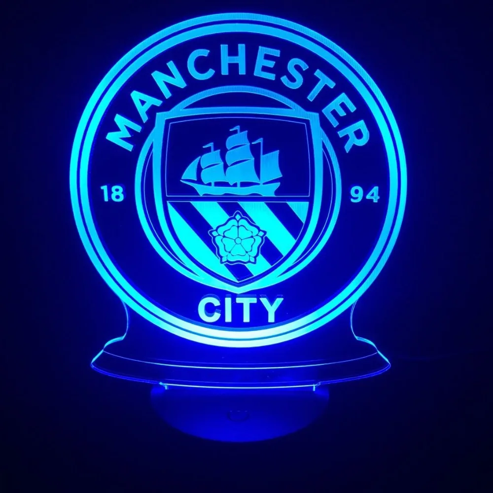 

New Logo 3D USB Novelty Lights Football Club LED Touch Lamp Soccer Night Lights 3D Visual lights Desk Luminaria football Lamp