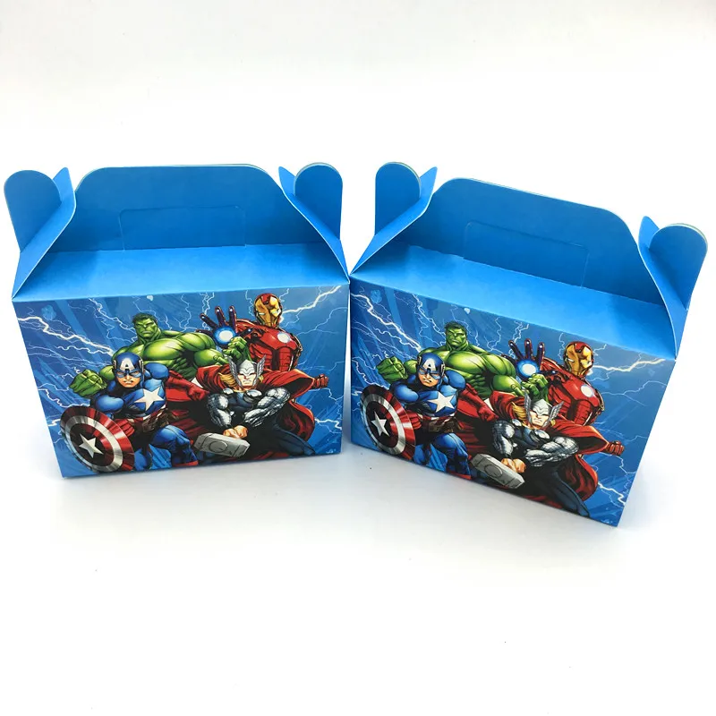 

6PCS/LOT THE AVENGERS THEME CANDY BOX KIDS BIRTHDAY PARTY FAVORS GIFT BOXES AVENGERS BIRTHDAY PARTY SUPPLIES