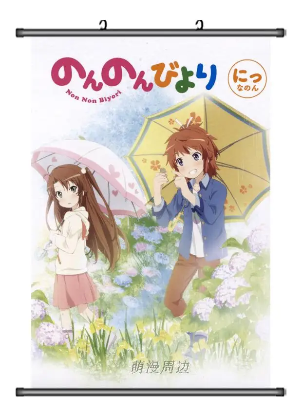 Японское аниме Non Biyori Hotaru Ichijo & Natsumi Koshigaya Miyauchi Renge домашний декор настенный плакат