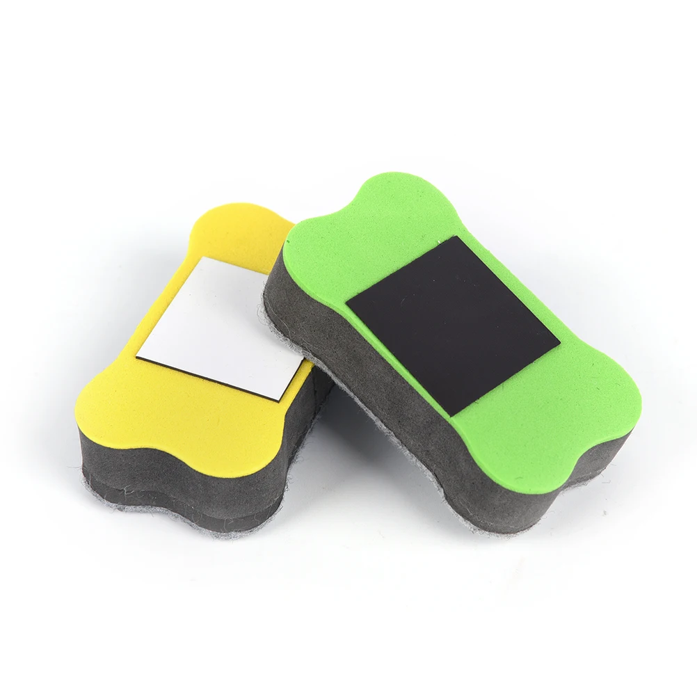 

Rectangle Magnetic Whiteboard Eraser Dry Wipe Cleaner Marker Blackboard Accessories Office School Random Colors Size:70*40*20MM