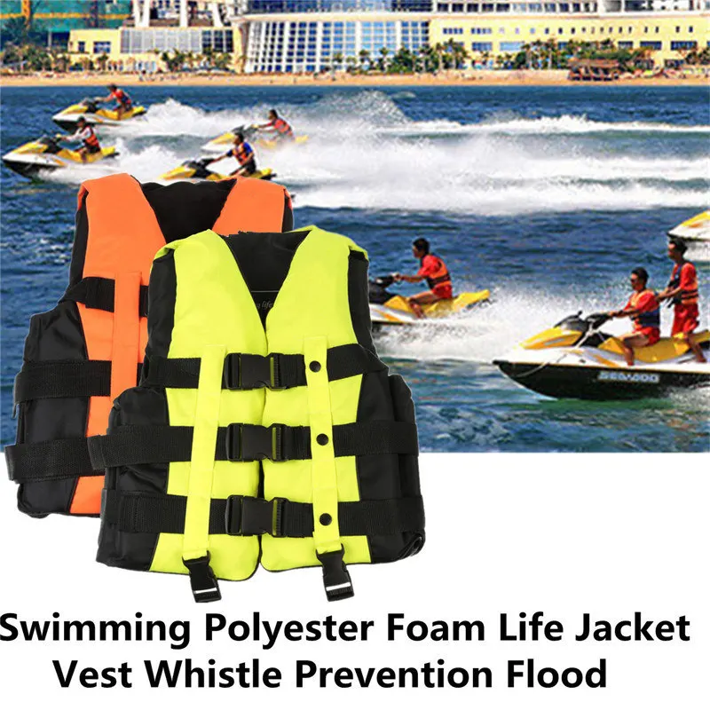 

S EPE Adult Swimming Boating Surfing Sailing Polyester Foam Life Jacket Vest Whistle Prevention Flood With Stride Across Zone