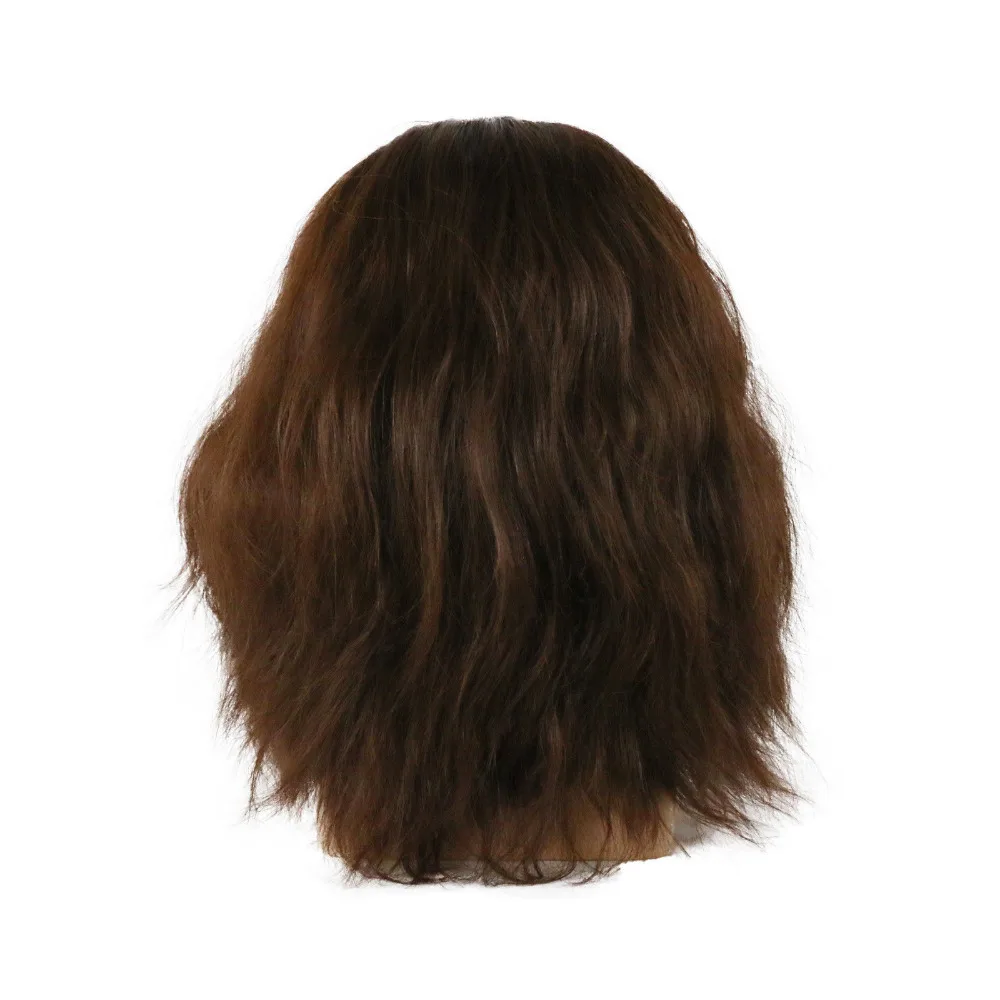 Captain America Civil War Winter Soldier Bucky Barnes Costume Cosplay Dark Brown Wigs Party Halloween Hair Toupee (9)