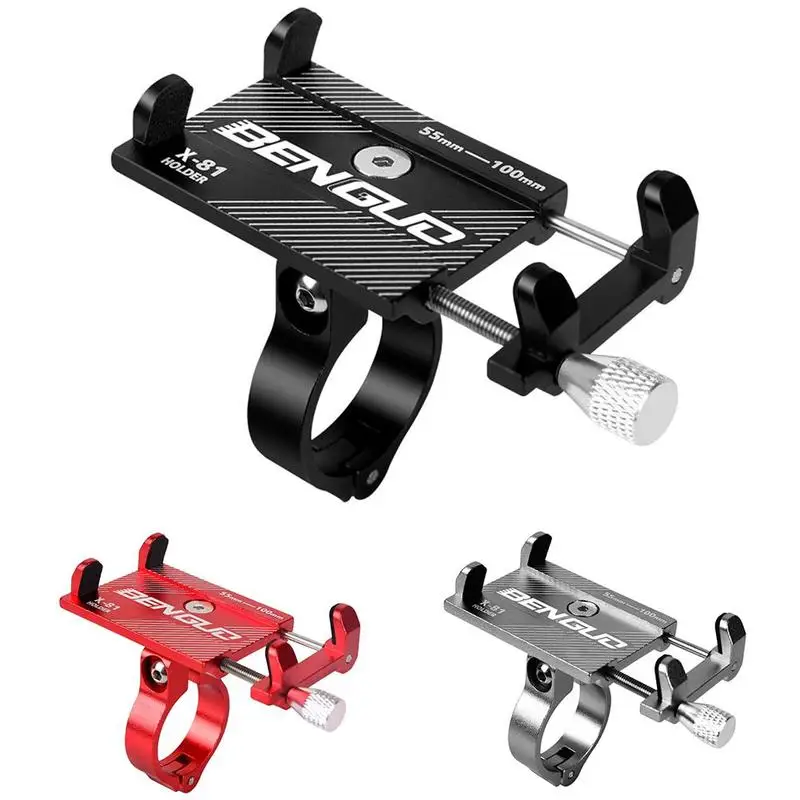 

Aluminum Alloy Bicycle Phone Holder Motorcycle Handlebar Mount for 3.5-6.2" Smart Phone for iPhone Xs Max Xr X 8 Samsung Xiaomi