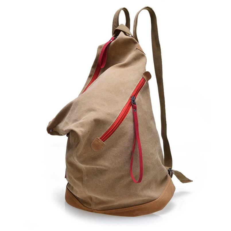 Brand Korean Version Canvas font b Backpacks b font Men Bucket Stylish Backpacking Bags College Schoolbag