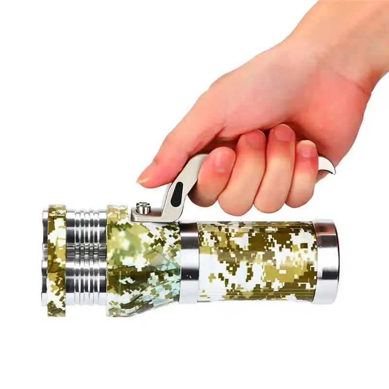 Rechargeable LED Searchlight Tactical Flashlight lanterna led t6 Spotlight 9000 Lumens led flashlight 18650 fanatic #4S14 (3)