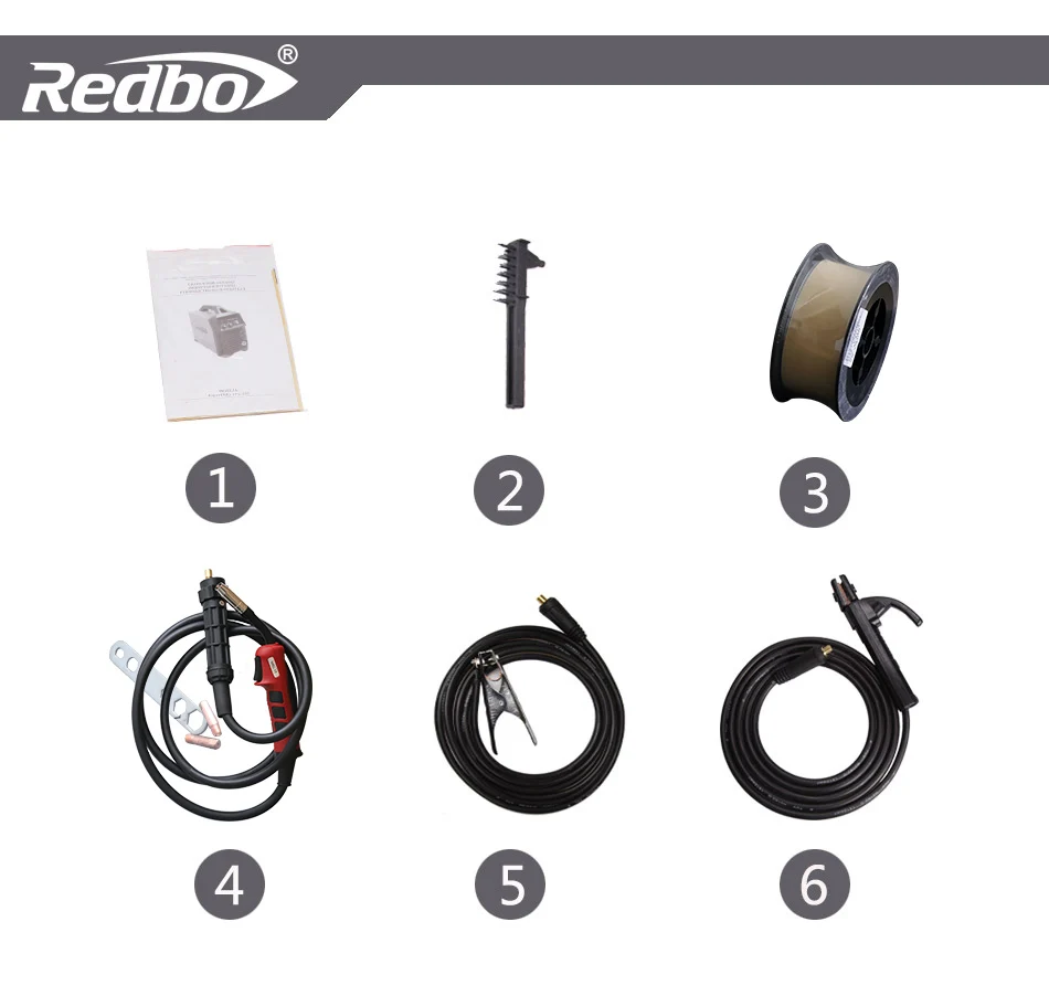 REDBO Mig сварочный аппарат MIG200 MMA TIG MIG функции сварочные аппараты 220 в с аксессуарами MIG сварочный аппарат мода