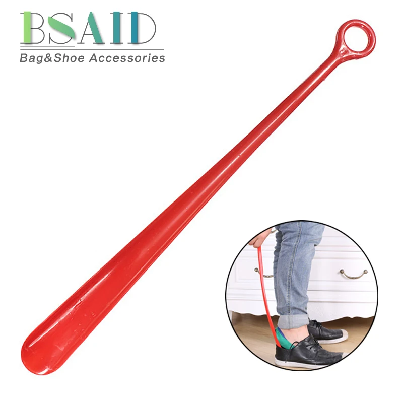 

BSAID 1Pc Professional Shoe Horn 18.5inch Flexible Quality Easy Reach Handle Plastic Shoehorn Slip Aid Lifter Durable Shoes Horn