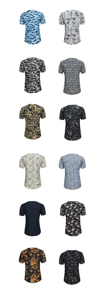 FDWERYNH 2018 Летние повседневные комплекты с принтом Мужские футболки с короткими рукавами + шорты свободные освежающие быстросохнущие