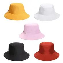 Простые женские/мужские шляпы от солнца повседневные одноцветные уличные кепки для рыбалки Bob