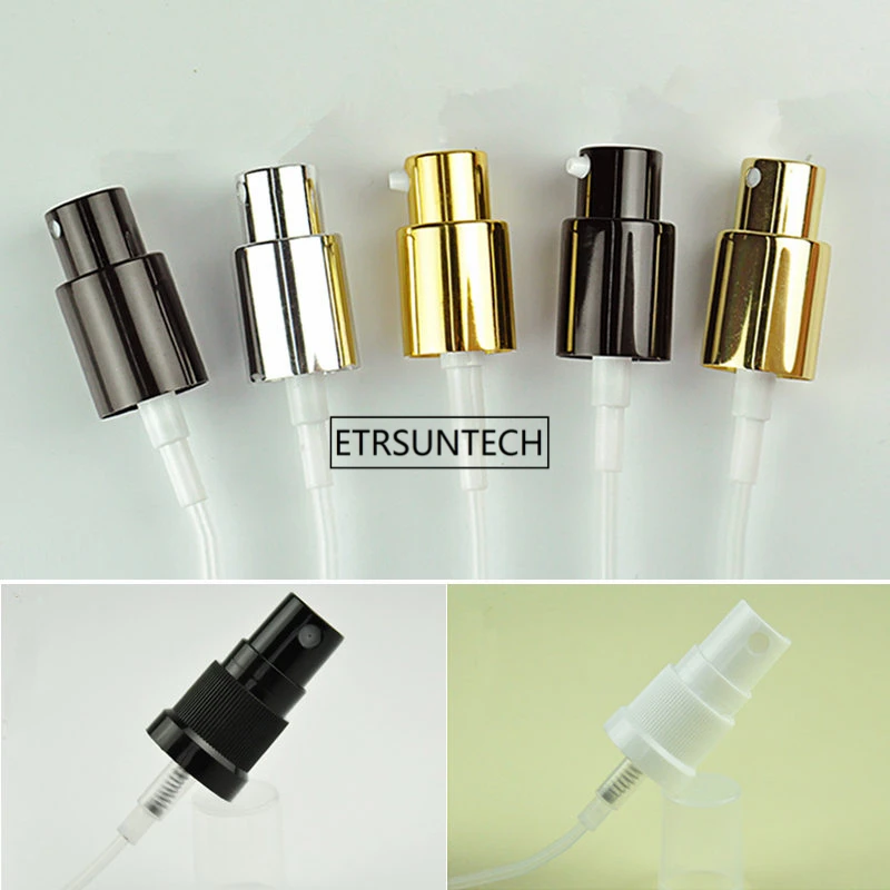

50pcs High Quality Gold Cosmetic Lotion Pump for Lotion Bottle, DIY Silver Perfume Spray Nozzle Cap for Spray Bottle F2332