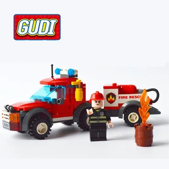 

Fire Truck Firefighter Building Blocks Model Kit DIY Assembled Kids Educational Toys Children Birthday Gifts