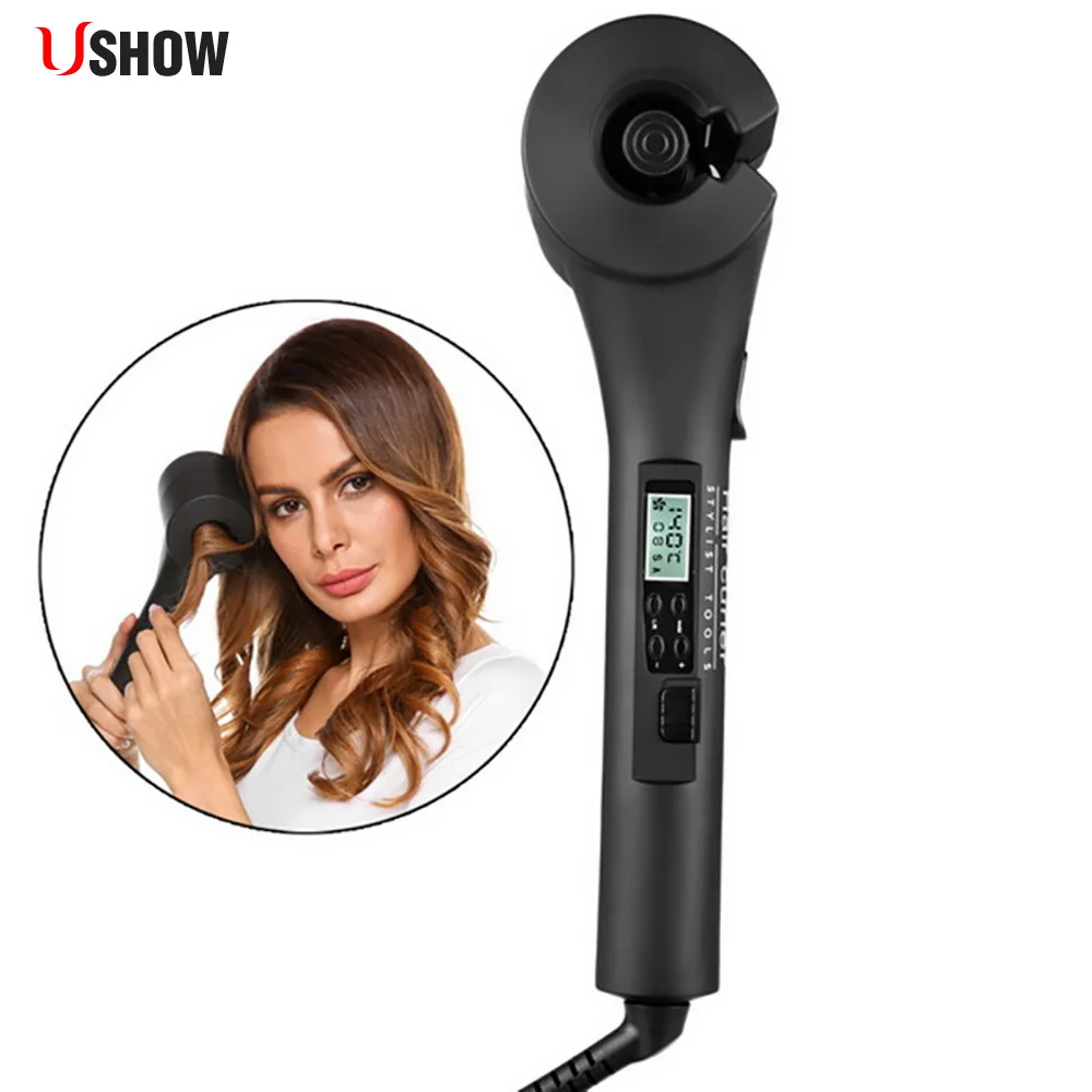 Ceramic Hair Curlers Professional Automatic Hair Curling Iron With LCD