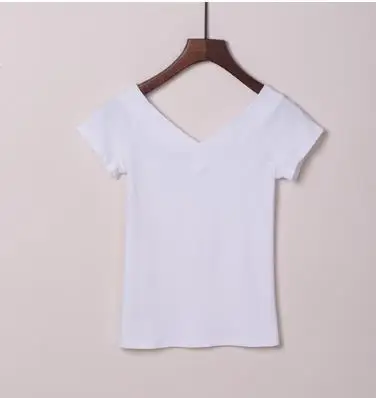 Poleras de mujer moda женские футболки с открытыми плечами, женская сексуальная забавная футболка, хлопковая футболка, Женская Повседневная футболка - Цвет: Белый