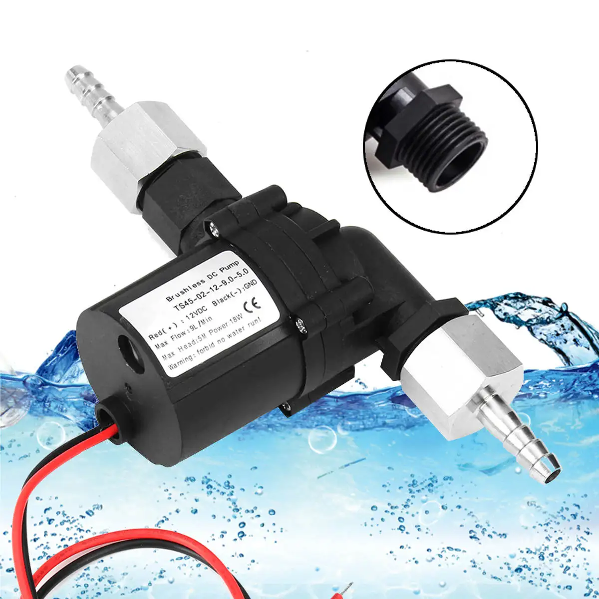 

12V DC Brewing Pump Durable Homebrew Beer Circulation Brushless Pumps With Connectors High Quality Water Pump 2018 New