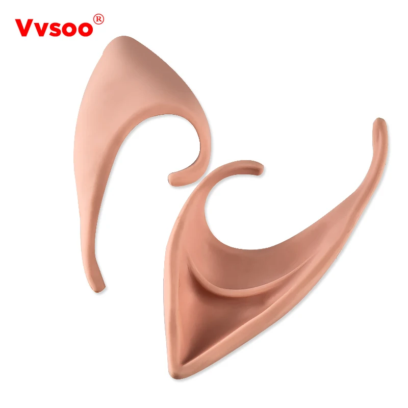 

Vvsoo New 1 Pair Mysterious Angel Elf Ears fairy Cosplay Accessories Halloween Party Latex Soft Pointed Prosthetic False ears