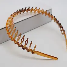 8 кофейных пластиковых волнистых волос повязка на голову 8 мм с зубьями аксессуары для волос