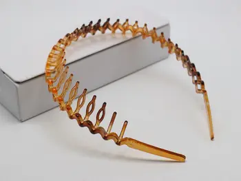 

8 Coffee Plastic Wave Hair Band Headband 8mm with Teeth Hair Accessories