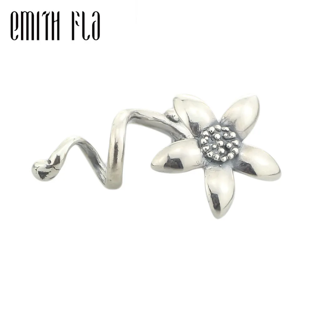 

Emith Fla Genuine 925 Sterling Silver Original Big Flower Charm Bead Fit Original OHM Bracelet Jewelry Beads for Jewelry Making