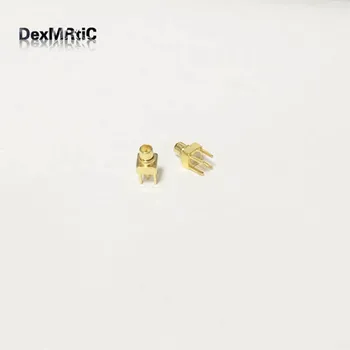 

1PC NEW MMCX Male Plug RF Coax Connector PCB mount through hole Straight Goldplated soldering terminal