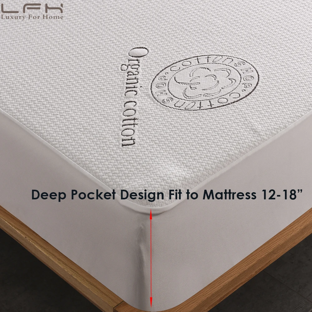 organic cotton waterproof mattress protector queen size (2)