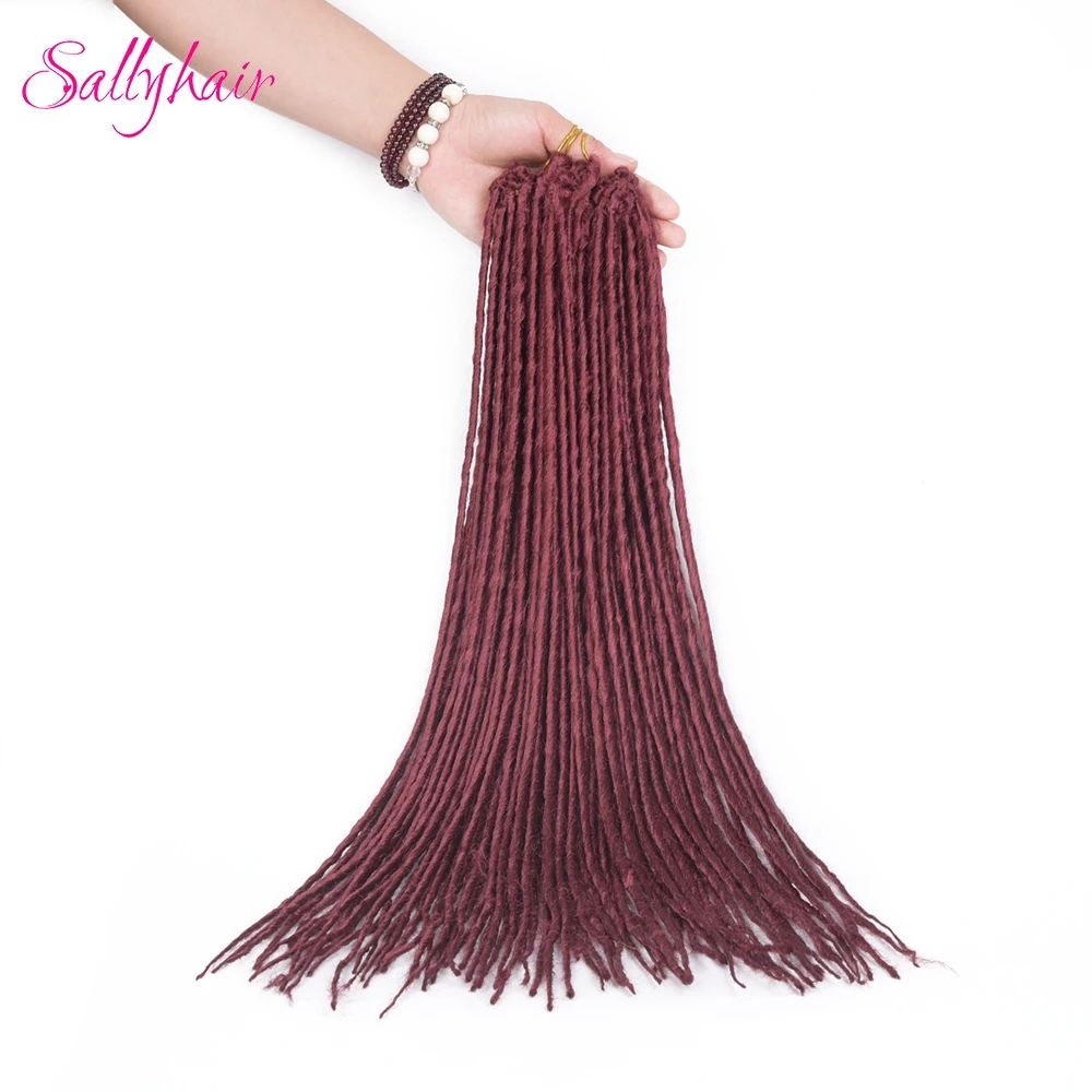 Sallyhair дреды 24 корни 20 дюймов 100 стандартные синтетические плетеные удлинители