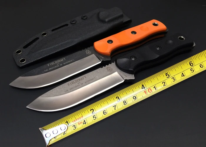 Baratos Caliente Tops de los hermanos de Bushcraft Fieldcraft táctico fija cuchillo G10 7Cr17Mov utilidad supervivencia cuchillos de alta calidad EDC herramienta