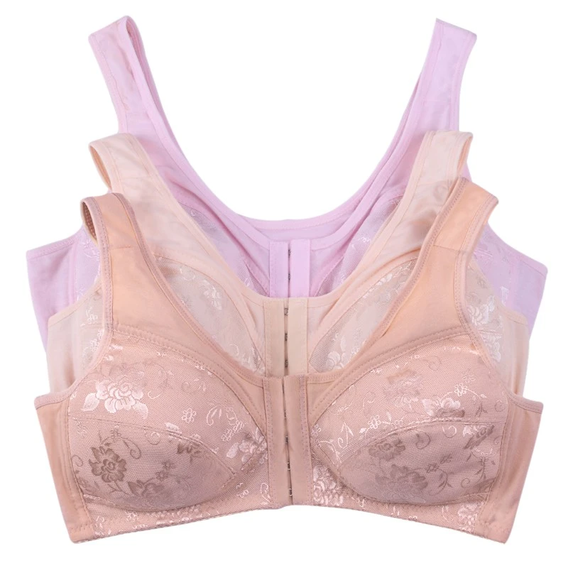 zip front cotton bra