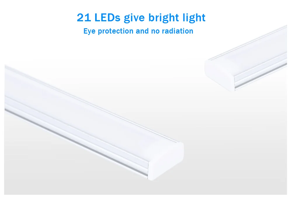 USB Powered DC 5V 6W 21 LEDs Night Light Eye-protection Touch Control Dimmable Closet Cabinet Lamp
