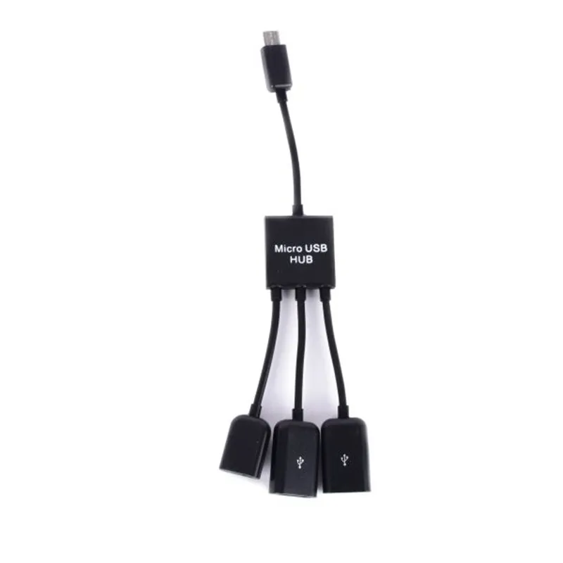 Зарядное устройство с клавиатурой и кардридером 3 порта Micro USB OTG хост кабель для