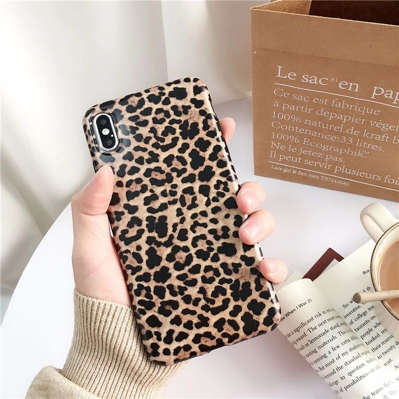 Роскошные Leopard Мягкий силиконовый чехол для iPhone Xs Max Модный телефона из