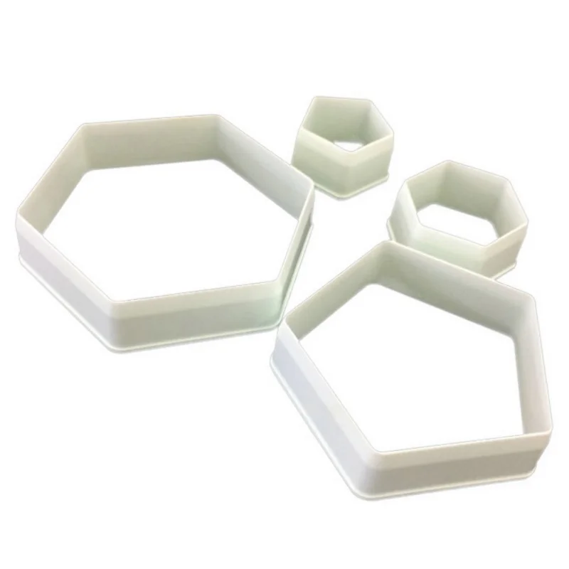 

Soccer Shape Cookie Cutter Hexagon Cutters Set Fondant Cake Mold DIY Sugar Craft Football Print Plunger Kitchen Accessories