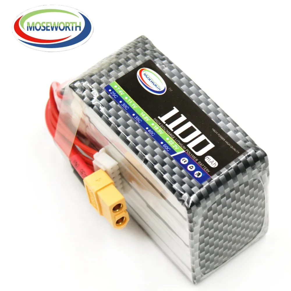 MOSEWORTH 6S 22.2V 1100mAh 25C LiPo