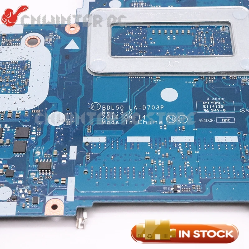 low cost  NOKOTION For HP 15-AY 15-BD 15-ac Laptop Motherboard 854940-601 854940-001 BDL50 LA-D703P SR244 I3-