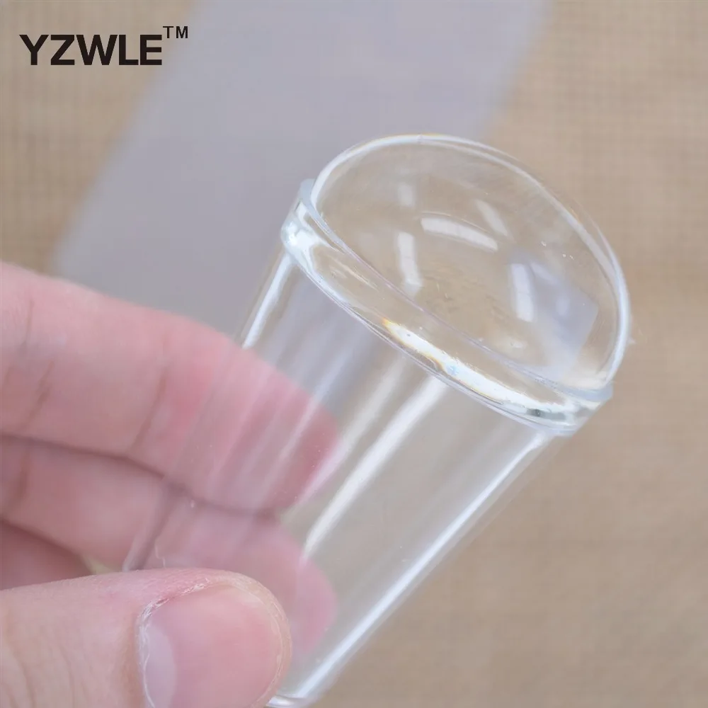 

YZWLE 1 Pc Pure Clear Jelly Silicone Nail Art Stamp Scraper - Sticky #GD-09