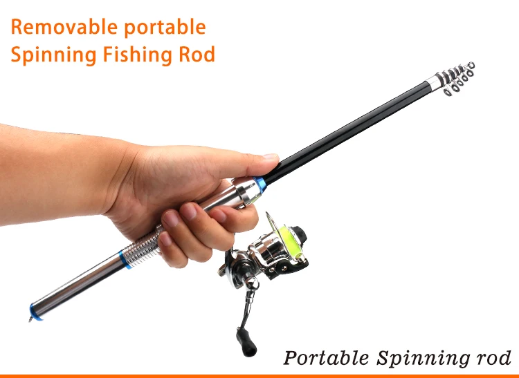 Vara de Pesca Pequenos das Crianças Nova Destacável Portátil Conjunto 25 cm Comprimento Trecho 150 só 2 Varas de pescar