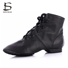 2017 New Arrivals Genuine Leather Material Adult Ladies Dance Boots Shoes Low Heel Ballroom Jazz Tango Salsa Women Dancing Shoes