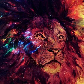 

RS157 Color lion head room decor Embroidery Pattern diamond 5D DIY paintings 3D Cross stitch kits mosaic wall stickers