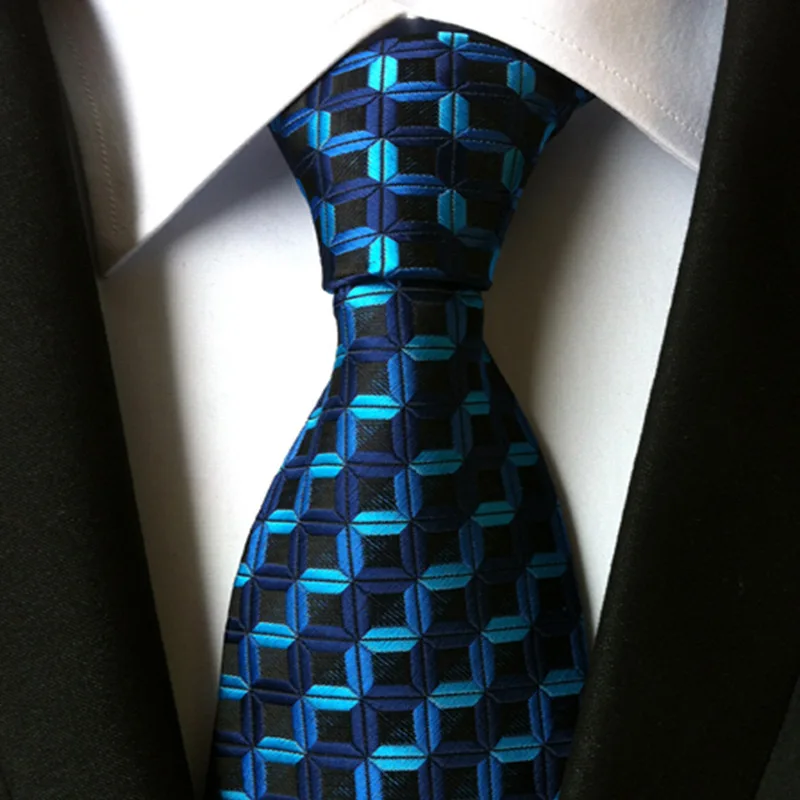 Новая горячая Распродажа Для Мужчин's Бизнес Повседневное галстук полиэстер Материал 8 см широкий плед галстук мода Для мужчин; Свадебная