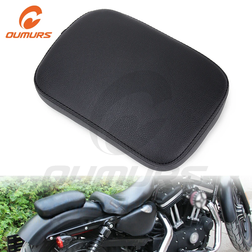 

OUMURS Motorcycle Rear Passenger Pad Seat 8 Suction Cup For Harley Sportster XL883 XL1200 Softail Dyna Custom Bobber Universal
