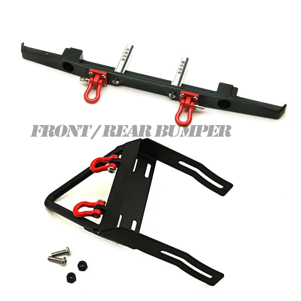 

AXSPEED Front + Rear Bumper Set w/ Shackle for Axial SCX10 RC 1/10 Crawler Car
